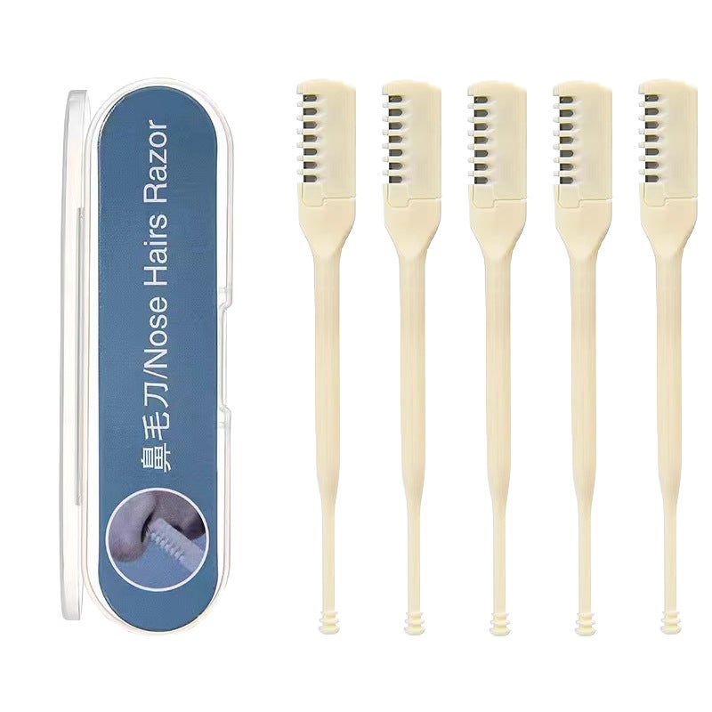 Spot Double-Headed Nose Hair Knife Manual Nose Hair Cleaning Trimmer Nose Hair Knife Portable Ear Scoop Scraper Nose Hair Shaver - Image 1
